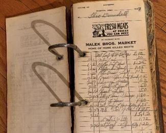 Antique Malek Bros Sales Log - Hampton Nebraska
