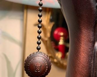 THOMAS KINKADE Reverse Hand Painted Lamp