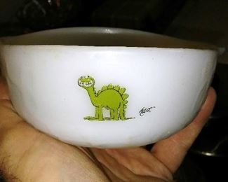 Johnny Hart ("B.C") decaled cereal bowl. 