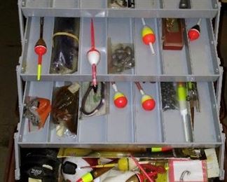 More fishing tackle and boxes. 