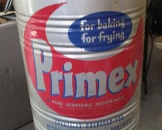 Huge Primex advertising tin.