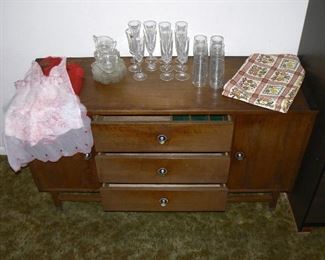 Vintage MCM Stanley Danish-style credenza or buffet. 