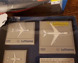 RARE 4-piece Lufthansa die-cast plane set