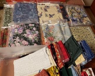 Extensive collection of fabric