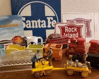 Wide selection of rail road items