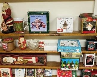 X-mas decorations, including Hallmark
