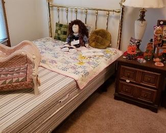 Full brass bed