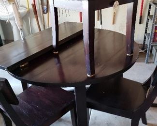Round dinning room table & 3 chairs (from World Market)