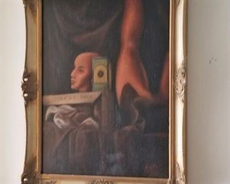 Modern Art by Nara, Monach Ad (73) Original Framed Art