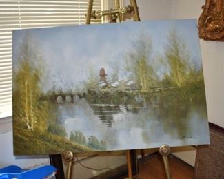 Signed Waterscape Oil Manuel
