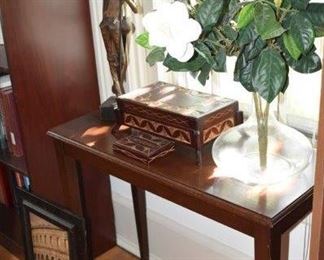 Carved Box, Decanter Vase, Wall Table, Don Quoite