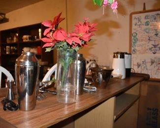 Vases and Flowers, Bar Items, Corning Coffee Pot