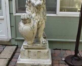 Concrete Lions with Shield