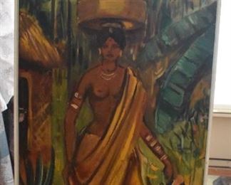 Oil on Canvas, African Lady