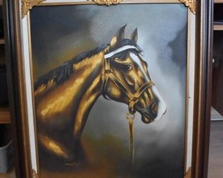 Golden Arabian Oil on Canvas by Jenkins