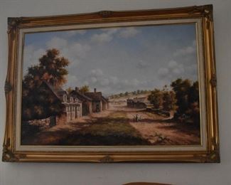 Village Scene by Hilton