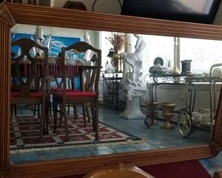 Beautiful Wall Size Wood Framed Mirror