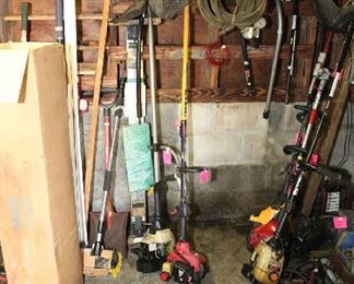 Weed Wackers, Chain Saws, Air Compressor, Pressure Washer, Garden Items
