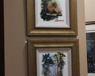 TOP IS AN ORIGINAL BY ART FRONCKOWIAK OF OLD FLORIDA 20"X25"    MATTED AND FRAMED                                                                  BOTTOM IS AN ORIGINAL BY ART FRONCKOWIAK 20"X25" MATTED AND FRAMED                           