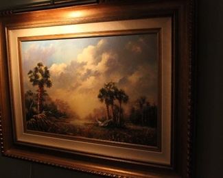GICLE'E MATTED AND FRAMED BY ART FRONCKOWIAK "GOLDEN GLADES" MATTED AND FRAMED 30"X41"