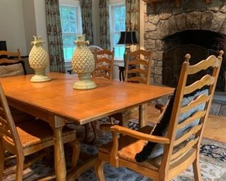 Harvest Table and Chairs as is Chairs but still good