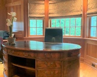 Leather Top Kidney Shaped Executive Desk
