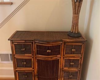 Rattan Cabinets and Many Small Chests 