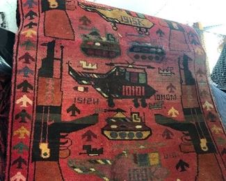 RARE MILITARY RUG ...