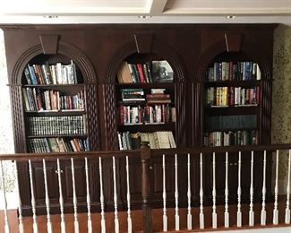 The bookcases are not for sale but the books are.