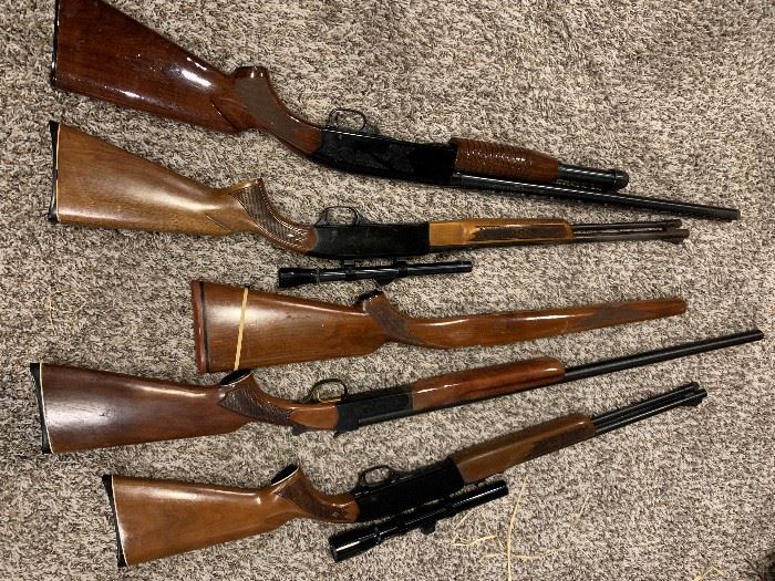 Winchester long guns and 1 Winchester shotgun.