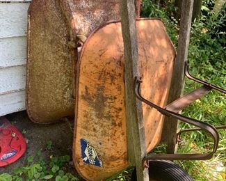 vintage wheel barrows