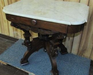 Victorian Marble Top Parlor Table