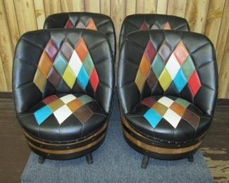 4 - Mid Century Barrel Chairs (Sells with Table)