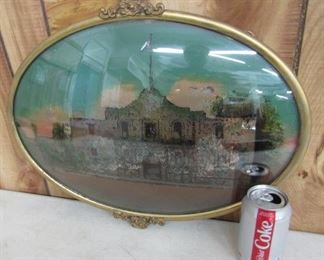 The Alamo - Reverse Painting on Glass