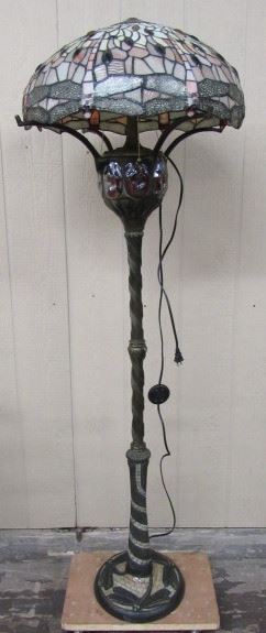 Tiffany Style Dragon Fly Floor Lamp