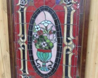 Framed Stain Glass Window