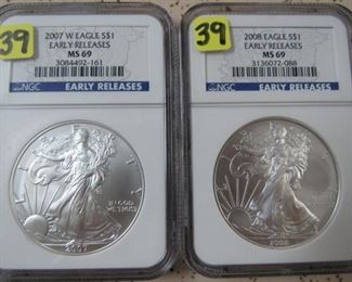 NGC Graded Silver Eagles