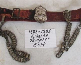Late 1800's Knights Templer Belt