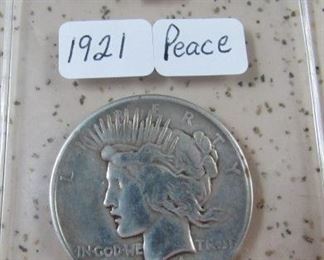 1921 Peace Silver Dollar