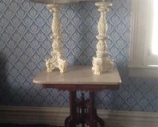 pair of ornate lamps