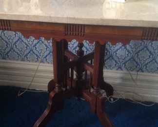 marble top side table