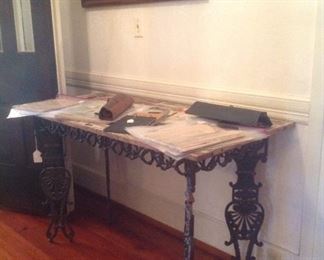 Shabby chic table & lots of vintage piano music