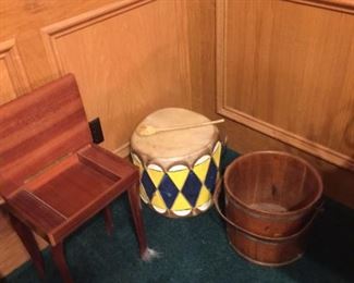 Sewing box, drum, bucket