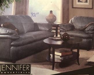 Jennifer Leather Sofa and oversized chair