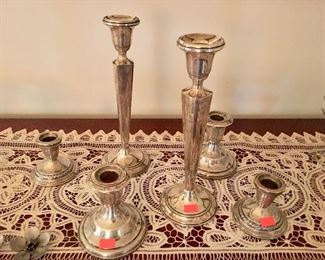 Sterling silver candle sticks 
