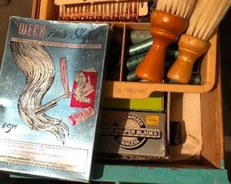 Vintage hair salon supplies