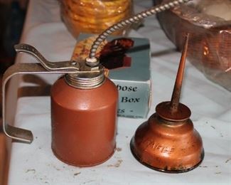 Vintage oil cans