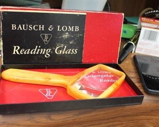 Bakelite reading glass Bausch & Lomb
