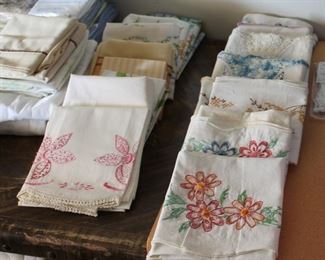 Embroidered pillow cases and more