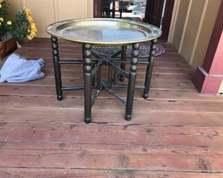 Brass Tray on Table